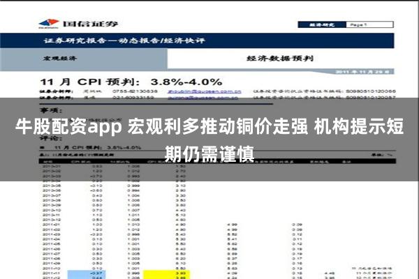 牛股配资app 宏观利多推动铜价走强 机构提示短期仍需谨慎