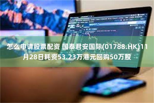 怎么申请股票配资 国泰君安国际(01788.HK)11月28日耗资53.23万港元回购50万股