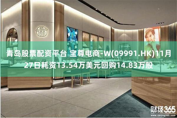 青岛股票配资平台 宝尊电商-W(09991.HK)11月27日耗资13.54万美元回购14.83万股