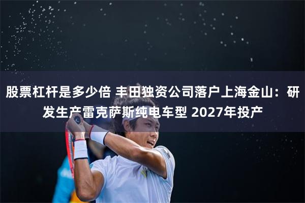 股票杠杆是多少倍 丰田独资公司落户上海金山：研发生产雷克萨斯纯电车型 2027年投产