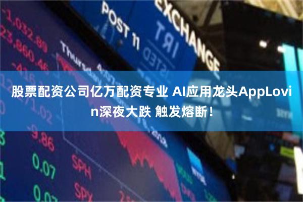 股票配资公司亿万配资专业 AI应用龙头AppLovin深夜大跌 触发熔断！