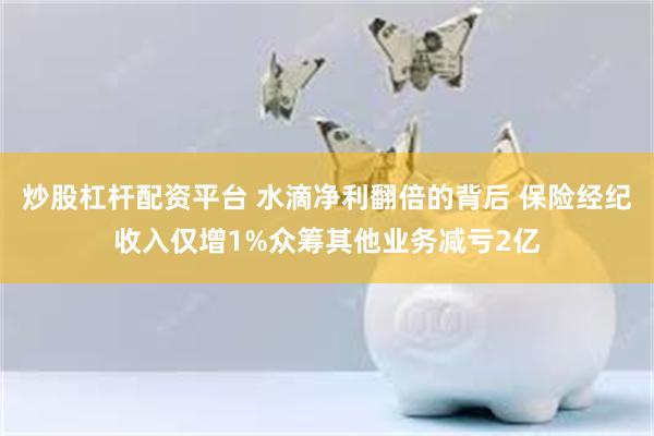 炒股杠杆配资平台 水滴净利翻倍的背后 保险经纪收入仅增1%众筹其他业务减亏2亿