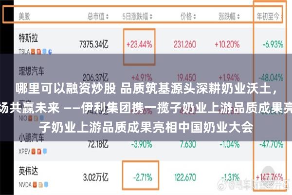 哪里可以融资炒股 品质筑基源头深耕奶业沃土，精益升级携手牧场共赢未来 ——伊利集团携一揽子奶业上游品质成果亮相中国奶业大会