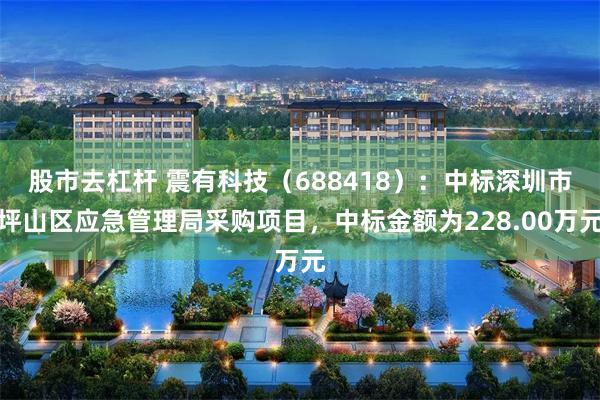 股市去杠杆 震有科技(688418):中标深圳市坪山区应急管理局采购项目,中标金额为228.00万元