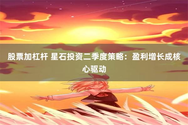 股票加杠杆 星石投资二季度策略：盈利增长成核心驱动